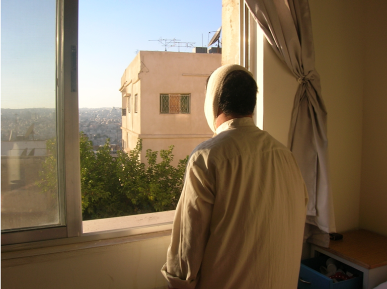 A patient looking out of the window
