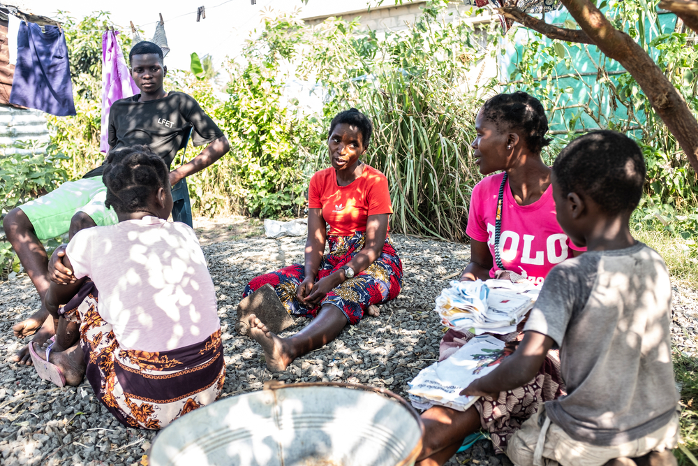 Women gathered around in Mozambique