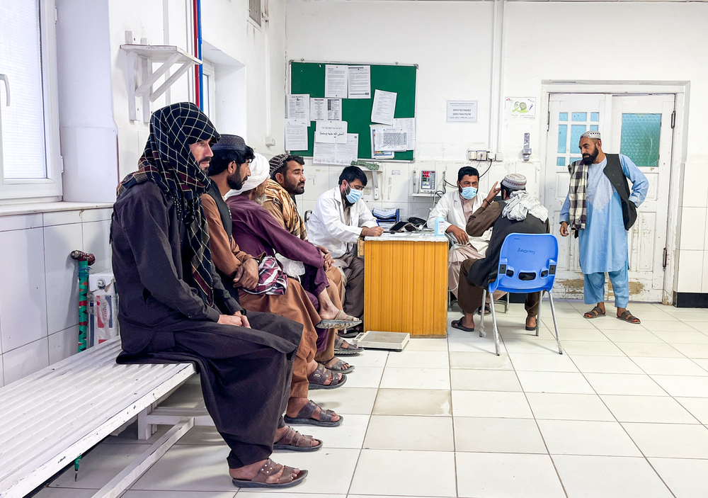 Patients awaiting triage in the Emergency Room (ER) of Boost Provincial Hospital
