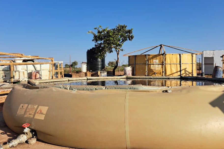 View of the "poop factory" of Aboutengue camp