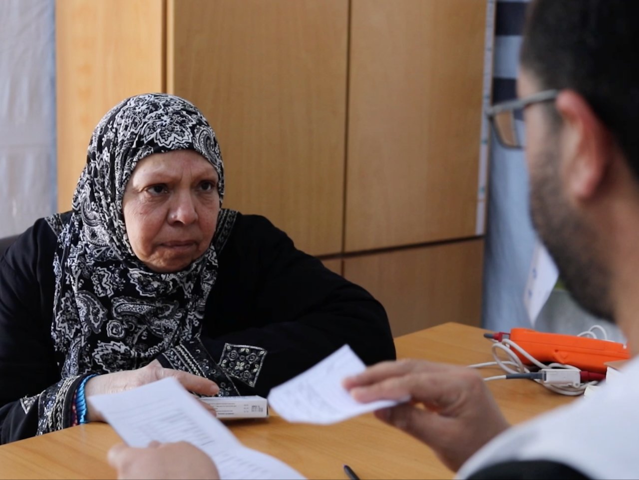 Patient receives medication at clinic