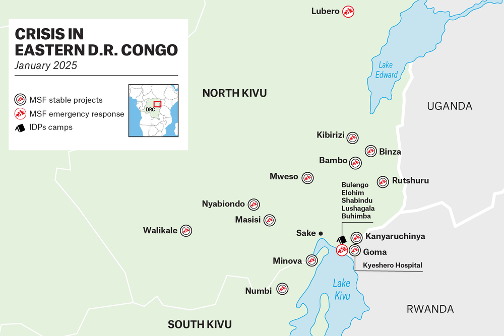 Map of crisis in DRC