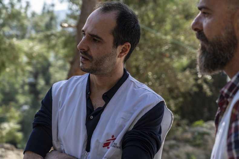 The MSF International President Christos Christou visiting Samos Island to see the situation of asylum seekers and refugees trapped on the Greek Islands. © Anna Pantelia/MSF
