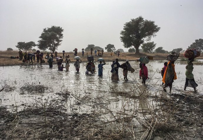 Bodo , Cameroon - People fleeing Rann
