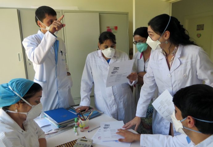 First patients on new TB treatment in Dushanbe.
