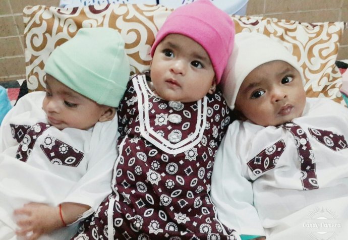 Premature triplets treated in Pakistan