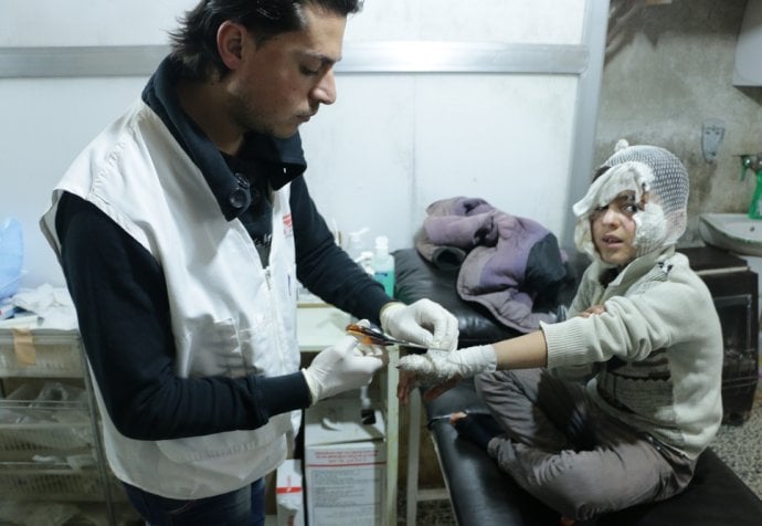 Burned children supported by MSF in northern Syria